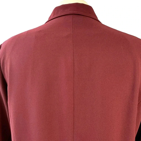 Maggie Barnes Vintage Long Sleeve Button Down Shirt Jacket Size 20W Burgundy - Picture 9 of 16